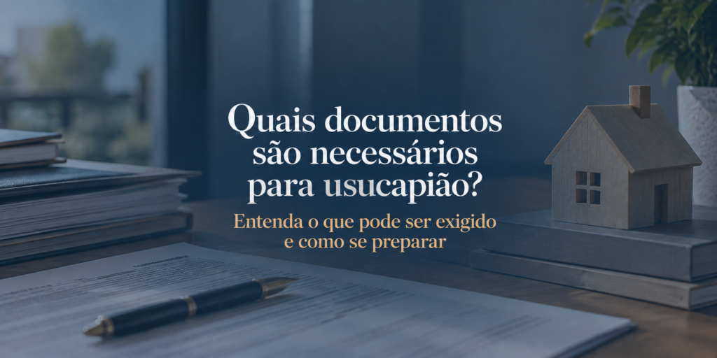 Quais documentos são necessários para usucapião?